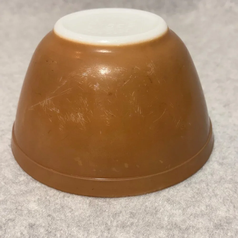 Vintage PYREX Bowl Brown #401 Nesting Mixing Ovenware Kitchen Made in USA - Picture 3 of 8